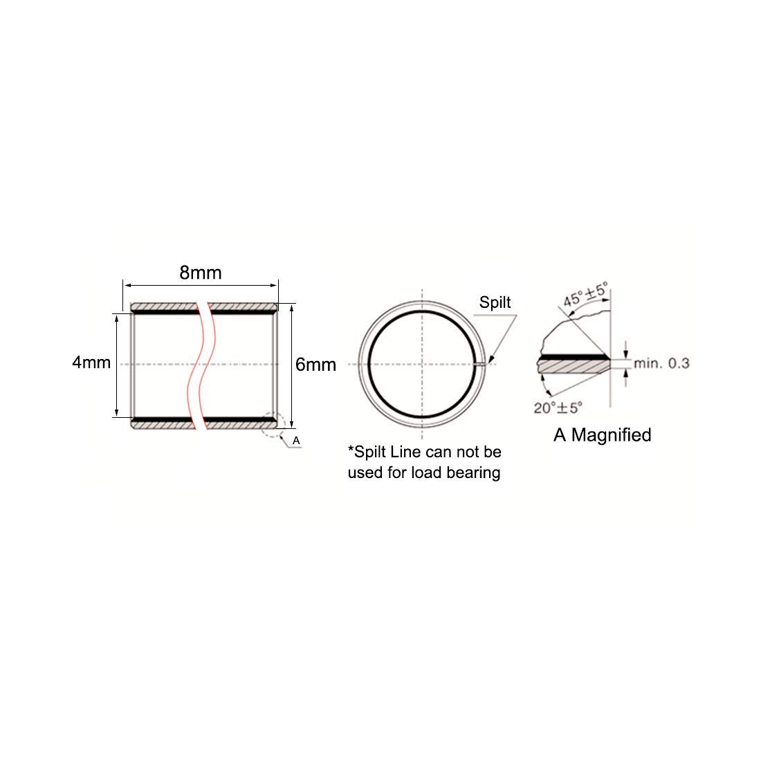 Roulements à Douille 4x6x6 Mm – Lot De 3, Sans Huile, Uxcell !