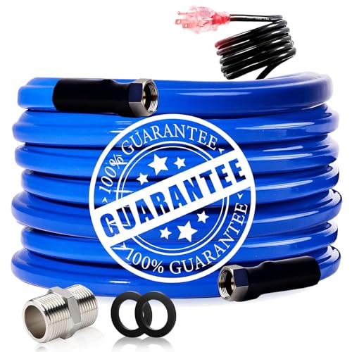 30FT,15FT, Heated Water Hose for RV,-45 ℉ Antifreeze Heated Drinking Garden Water Hose,Electrically Heated Garden Hoses, Rv Accessories,Rv,Rv Water Hose,Auto Accessory (30FT)