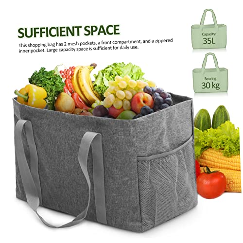 Mobestech Large Waterproof Foldable Shopping Bag Reusable Tote for Supermarket Travel Lightweight Design with High Capacity3