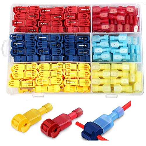 Mengger t-tap cable conector eléctrico de grifo terminales empalme rápido conectores surtido kit crimpadora Scotch Lock desconexión macho aislados alambre T Grifería para Cable de Conexión Rápida