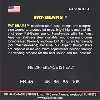 DR String FB-45 Fat-Beam Jeu de cordes pour guitare basse - Les Beatles, Paul McCartney, John Lennon, RIngo Starr, George Harrison DR String FB-45 Fat-Beam Jeu de cordes pour guitare basse – Image 3