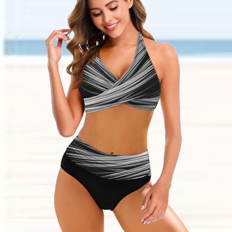 Mujer Bikini Tankini Traje de Baño Dos Piezas Push Up Cintura Alta