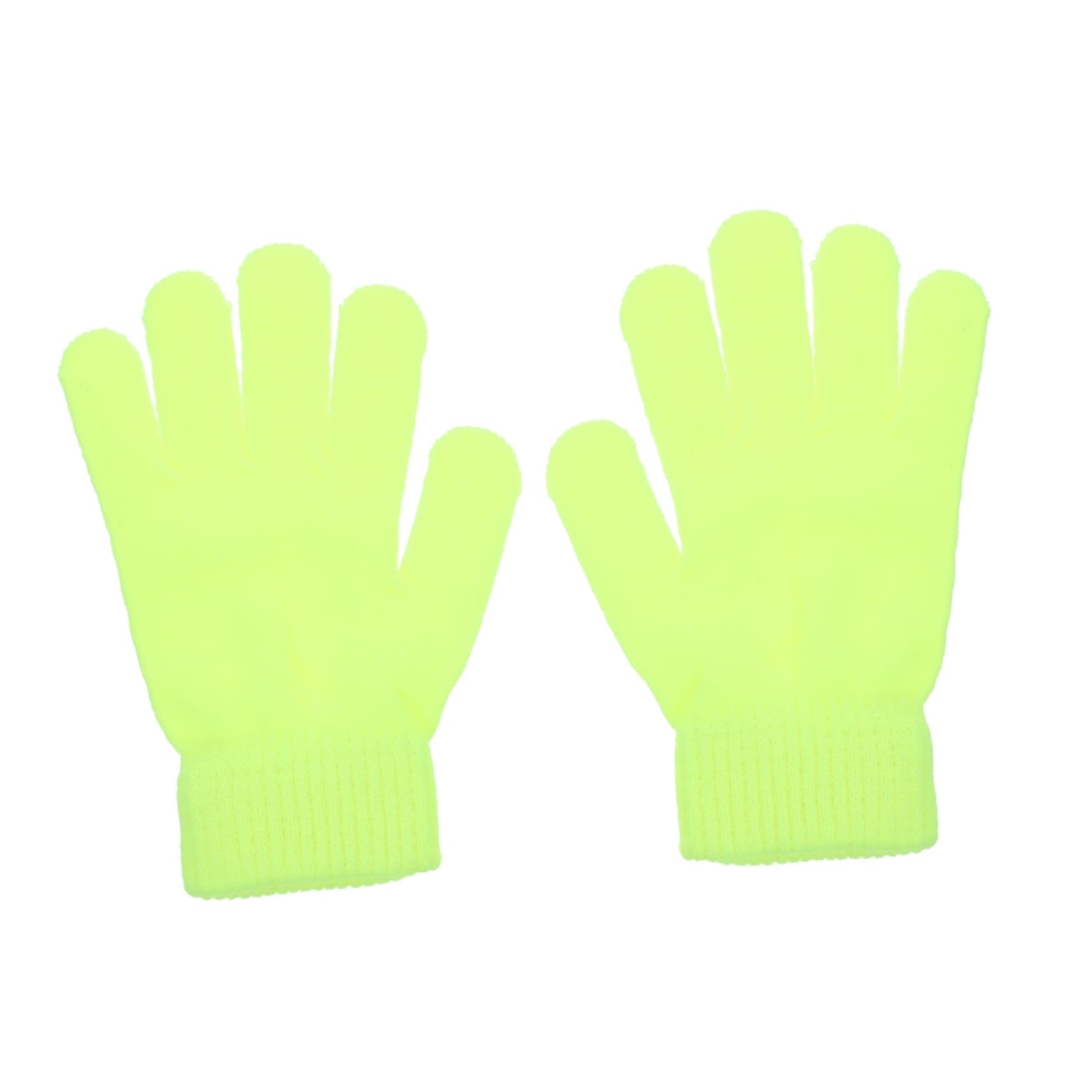 Beavorty Warm Wool Gloves Winter Cold Weather Gloves Thermal Hiking Knitted Fluorescent Riding Accessory