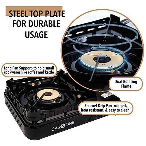 Gas ONE GS3900P New Dual Fuel Propane or Butane Portable Stove with