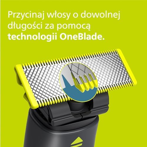 Golarka Philips z serii 7000 golarka elektryczna do golenia na mokro i sucho z technologią SkinIQ, z wysuwanym trymerem, Quick Cleaning Pod i wkładem, Philips OneBlade (modele S7887/78)