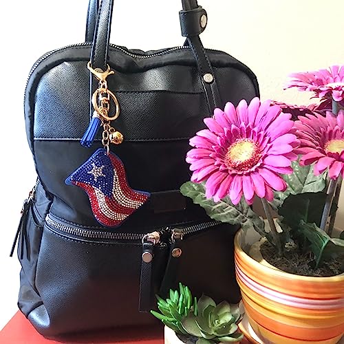 Popfizzy Rhinestone Keychains for Women and Girls, Bling Backpack Keyrings, Purse Charms, Sparkle Key Fob, Fun Keychain Gifts3