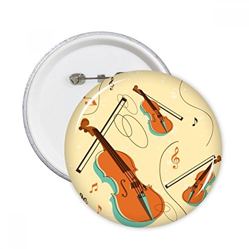 Badge violon rond vêtement multicolore XXL et grand pins décoration