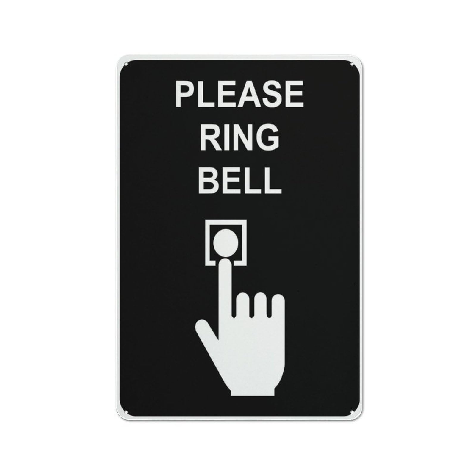 Please Ring Bell Sign, 8x12 Inch Rust-Free Aluminum with UV-Ink Printing, Durable & Weatherproof Outdoor Sign for Home