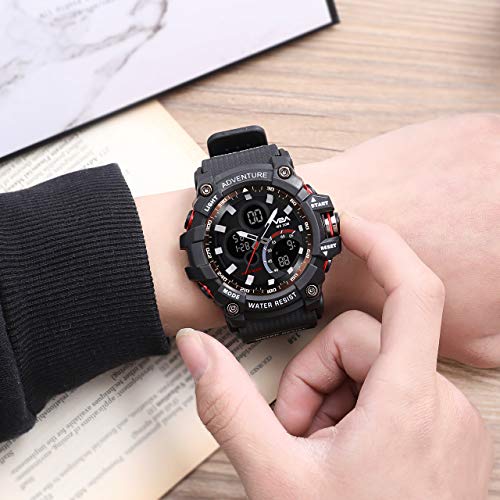 V2A Analog Digital 3ATM Waterproof Sports Watch for Men and Boys with