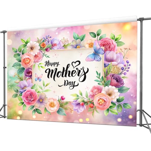 Fondo Rosa Día de la Madre 8x6ft para Fotografía miniatura 4