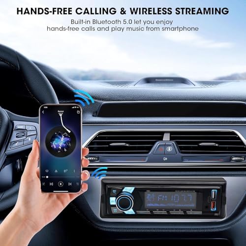 Estéreo para Auto Simple Din con Bluetooth y USB miniatura 5