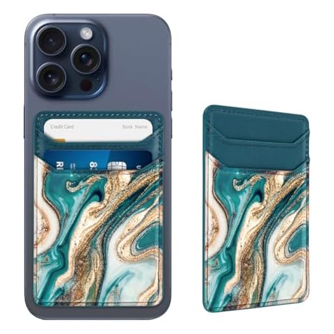 Yiyahu Green Marble Leather Phone Wallet Cover