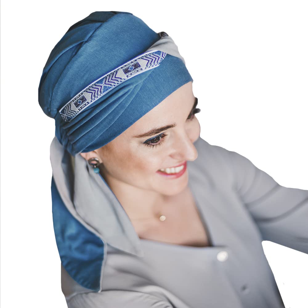 CAREBELL pañuelo oncológico modelo Smooth – diseño Dakota en bambú suave y transpirable, especial para quimioterapia, alopecia y pieles sensibles