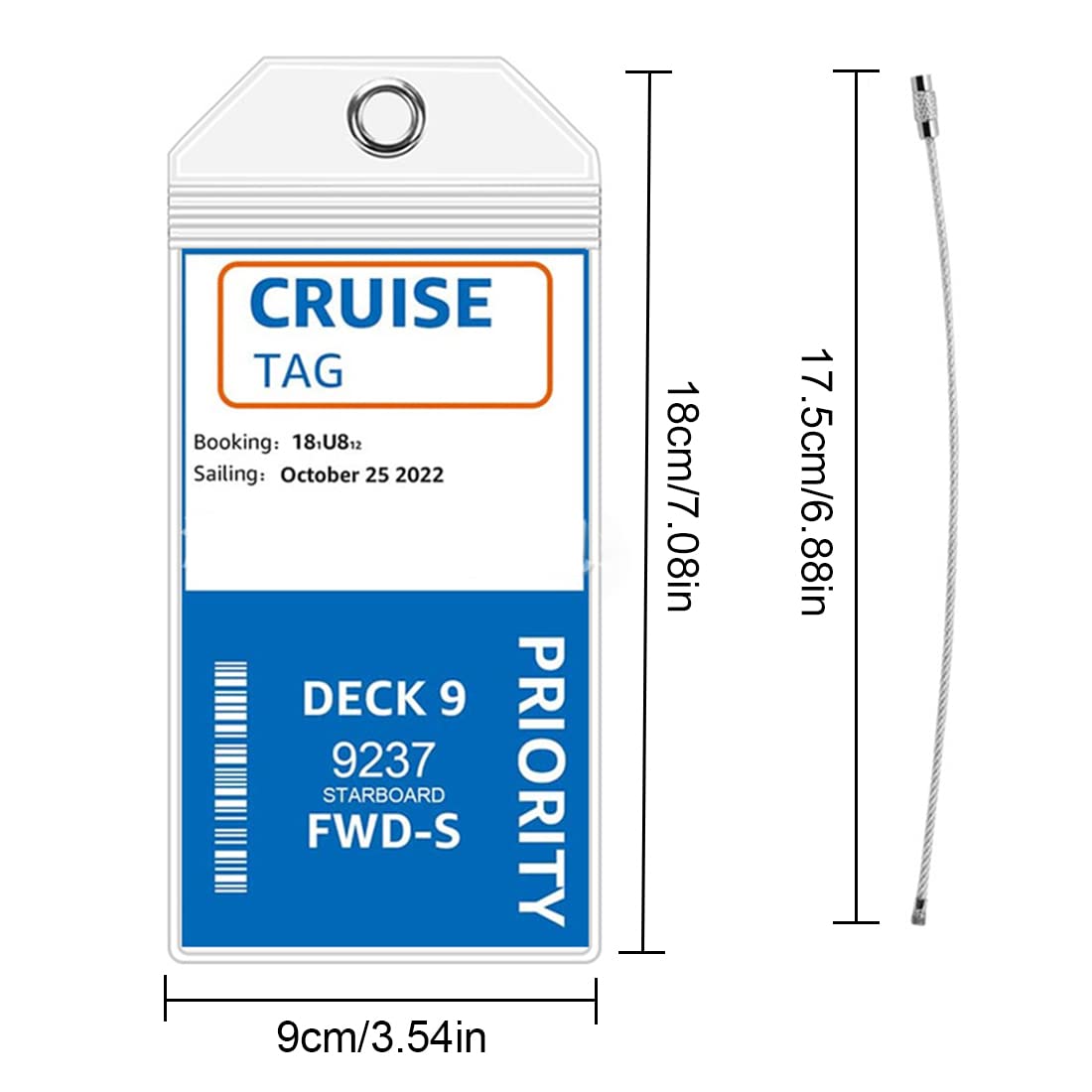 Confezione 24 Etichette Bagaglio Crociera Porta Per Nave Da - Foto 5