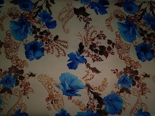 100% Cotton Satin Floral Print 58