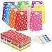 PINGEUI 100 Stück 13x8x24 cm Kleine Papiertüten, Bunte Papier Geschenktüten mit Aufkleber, Mitgebsel Tüten Geburtstag Tüten Papier Candy Tüten zum Verpacken von Geschenken, Giveaways, Party Klein 3 günstig Kaufen-PINGEUI 100 Stück 13x8x24 cm Kleine Papiertüten, Bunte Papier Geschenktüten mit Aufkleber, Mitgebsel Tüten Geburtstag Tüten Papier Candy Tüten zum Verpacken von Geschenken, Giveaways, Party