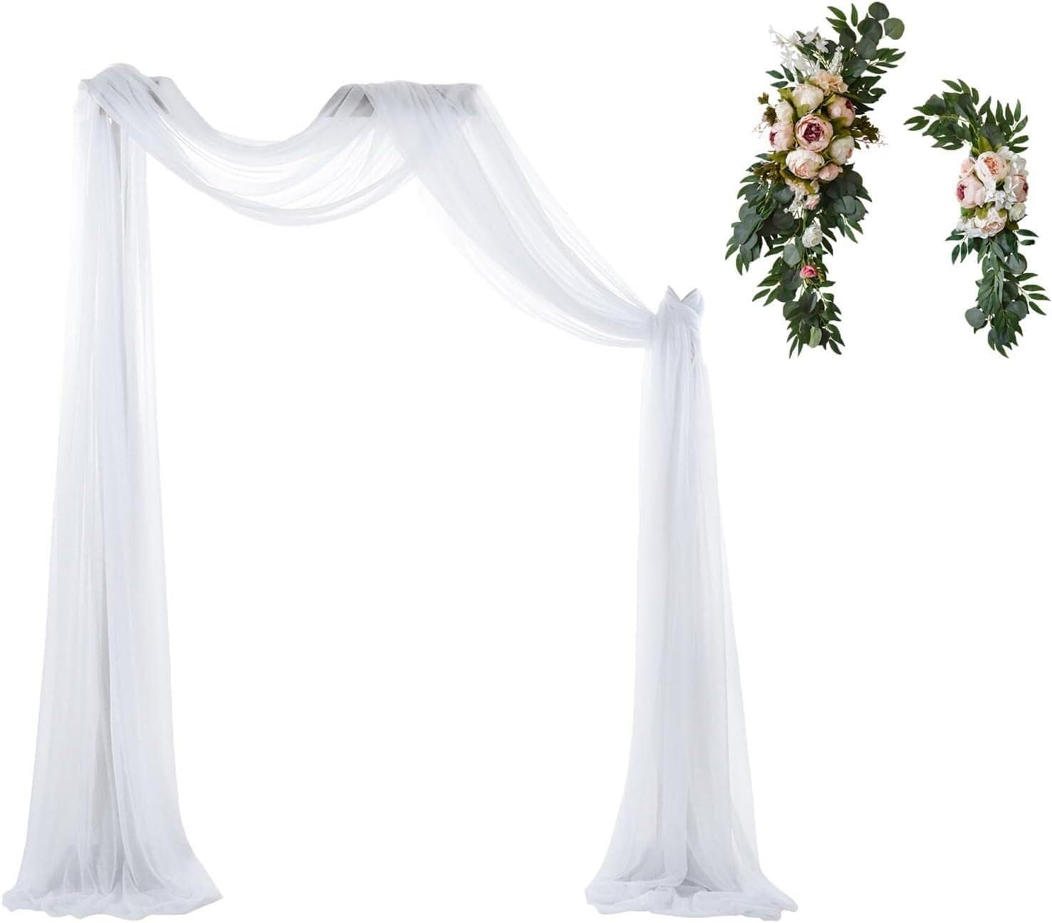 BUNGAA Hochzeitsbogen Blumen, Blumenbogen, Hochzeit Bogen Drape Hintergrund Vorhang Hochzeit Bogen Swag Kränze