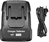 Epowon Replacement R86091 Battery Charger for Ridgid 18 Volt NiCd or Lithium Ion Dual Chemistry Cordless Tool Battery