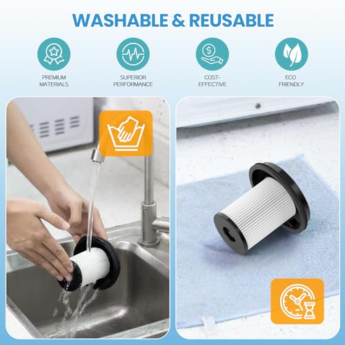 Image of 4PACK Replacement Filter Compatible with Bissell CleanView XR 200W / CleanView XR Pet 300w / Powerlifter Turbo Cordless Stick Vacuum Cleaner 3789,3789U,3789X,3797,3797V,3797W, Replace #1638010