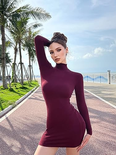 3 Pack Women's Long Sleeve Dress Mock Turtleneck Slim Fit Mini Dresses Fall Winter Fashion Clothes 20254