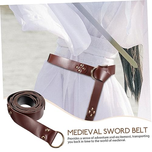 SAFIGLE Medieval Sword Belt Retro Style Holder for Cosplay Comfortable Secure Design for Knights and Vikings Versatile Accessory for Themed Events4