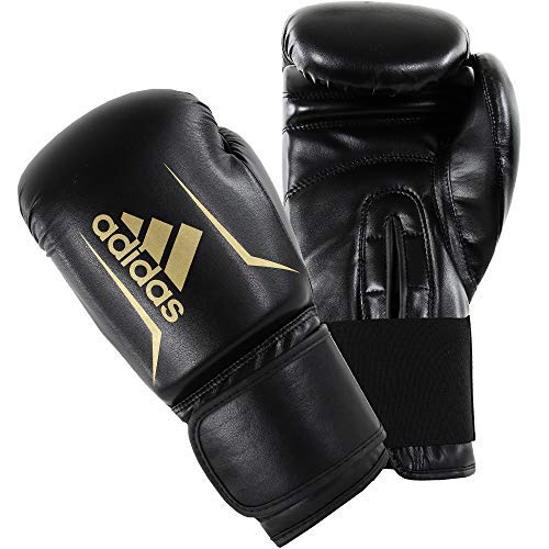 Adidas Boxing Gloves - Speed 50 - Gloves For Boxing & Kickboxing - Boxing Gloves Women -Boxing Gloves For Men - Boxing Equipment - Sparring Gloves (Black/Gold, 12 Oz) #TOP13