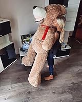 MAKOSAS MKS XXL Teddybär Groß | 200 cm Kuschelbär | Riesen Teddy mit strapazierfähigem Reißverschluss | Großer Teddybär mit plüschigem Polyester | Hypoallergenes Kuscheln mit XXL Kuscheltier – Ansicht 4