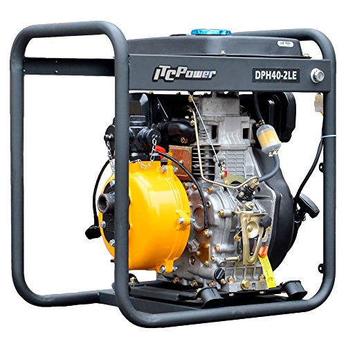 ITCPOWER DPH40LE-2 Motobomba diesel doble turbina Alta Presión, negro
