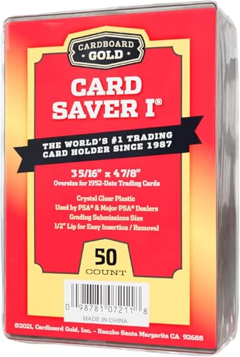 Cardboard Gold Card Saver 1 - Semi Rigid Card Holders - 50 Count