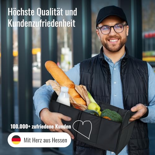 achilles Auto Kofferraum Organizer – Kofferraumtasche faltbar und viel Stauraum – Geräumige & Pflegeleichte Faltbox – Auto Zubehör Innenraum Organizer – Stabiler Boden & Tragegriff