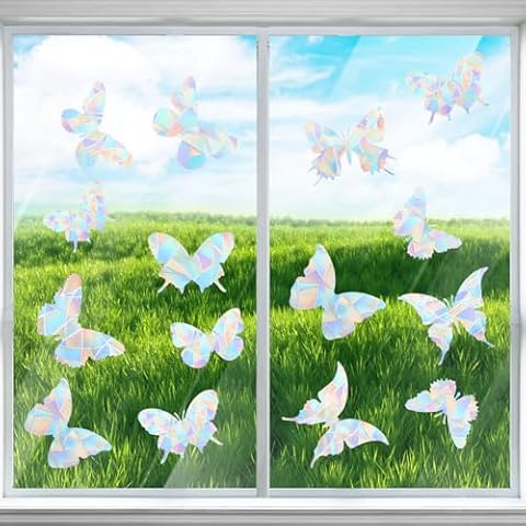 2 Sheets Window Stickers Butterfly Cover