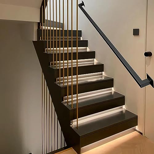 Barre de support de sécurité murale robuste avec supports en fer forgé noir - 2