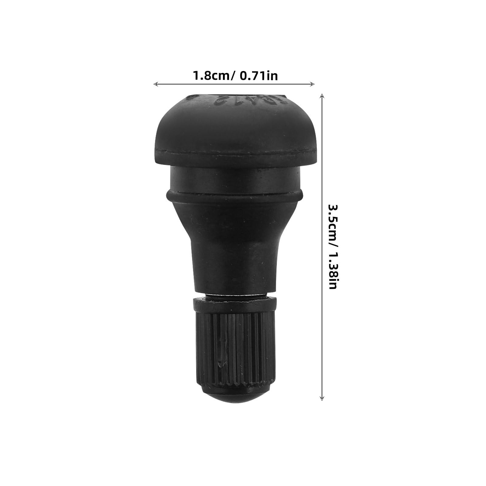 Valvola Pneumatico Tubeless in Gomma Nero 100 Pezzi | Stelo Tr412 a Innesto, Sigillatura Migliorata e Resistenza al Calore, Installazione Rapida