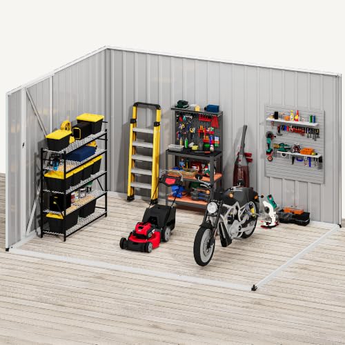 Image of DWVO Upgrade 3 Doors 10x8ft Large Outdoor Storage Shed with Window
