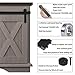 WINSOON 6FT Super Mini Barn Door Hardware Kit for Sliding Double Doors Small TV Stands Wardrobe Cabinets, I Shape Hanger (6FT Double Doors Kit)