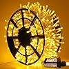 Jmexsuss 163ft 500 led warm white christmas lights outdoor plug in outdoor string lights with remote control clear wire 8 modes christmas tree lights for christmas bedroom tree  urban country home decor