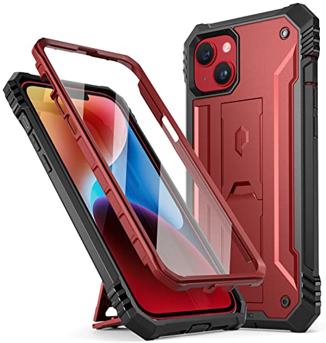 Coque iPhone 14 Plus rouge bordeaux protection antichoc intégrale