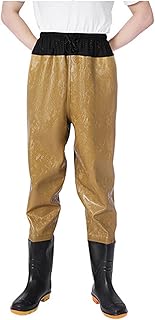Fishing chest waders Unisex, Waterproof Hunting Waders, Fishing Pants with Non-Slip Boots, PVC Fabric, Knitted Fabric Lining, Breathable Waist, Does Not Strangle, Does Not Fall Off,38EU,Green