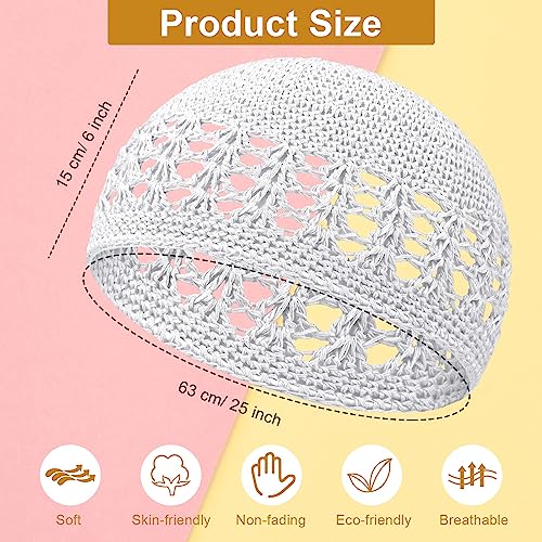 Image of Boyiee Kufi Hat for Men Muslim Knit Kufi Cap Crochet Beanie Skull Beanie African Hat for Men Women