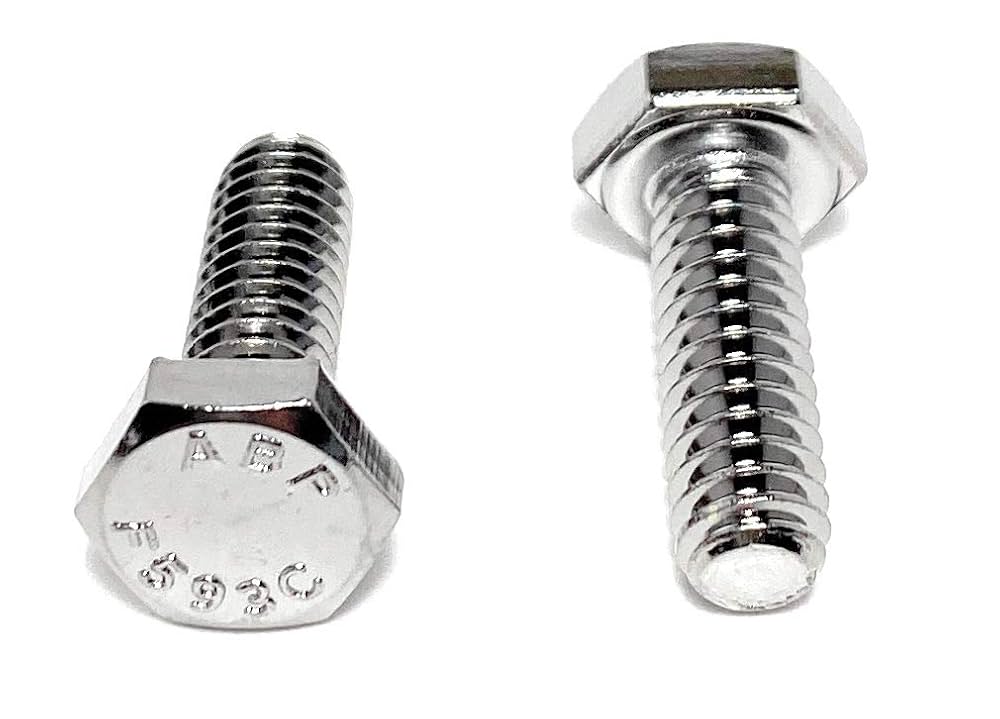 Amazon.com: 1/4-20x3/4 Chrome Stainless Steel Hex Cap Screws