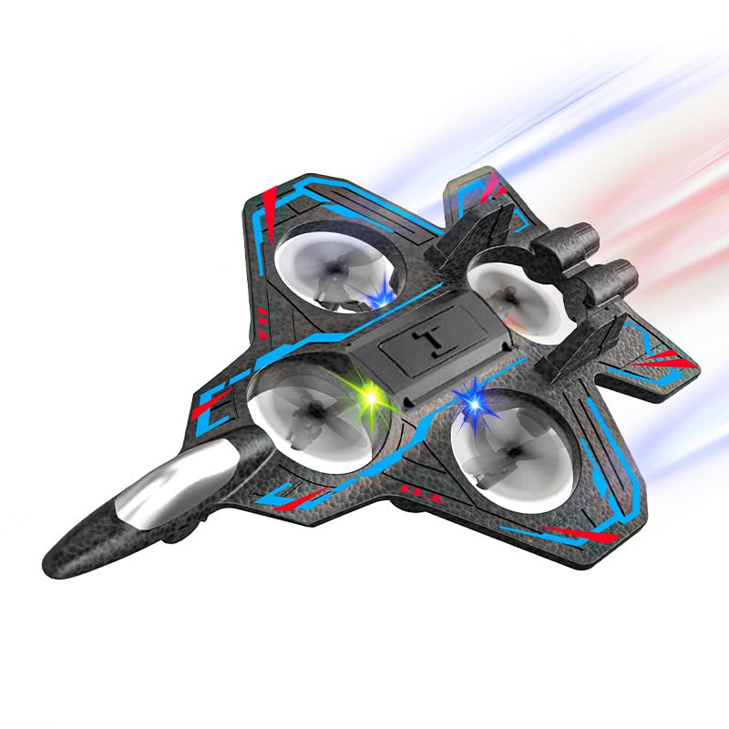Image of Jet shaped toy drone | mini flying toy for beginners | fast speed remote-controlled aircraft aeroplane | kids drone for indoor and outdoor flying | fly time 20 minutes, Fly Height 40 meters (Assorted Color)