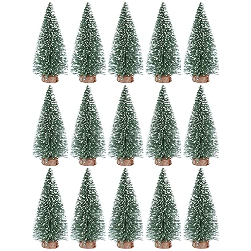 BESPORTBLE - Mini árbol de Navidad en miniatura con base de madera para decoración de mesa, árboles de Navidad,...