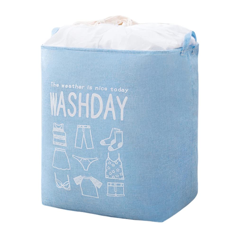 Tutuba Laundry Basket, 75L Large Washday Foldable Laundry Hamper, Anti-dust Drawstring Clothing Bucket House Room Organizer Container