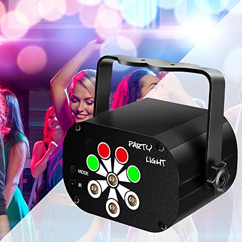 Luces de discoteca Luces de fiesta LED con control remoto DJ Luces de discoteca Sonido activado 6 Lentes Iluminación de escenario para fiesta Cumpleaños Boda KTV Bar Cover