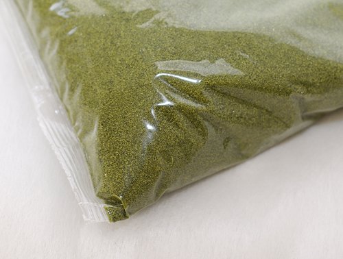 1 KG SABBIA COLORATA 04-07 MILLIMETRI PER COMPOSIZIONI FLOREALI HOBBY FAI DA TE VERDE OLIVA