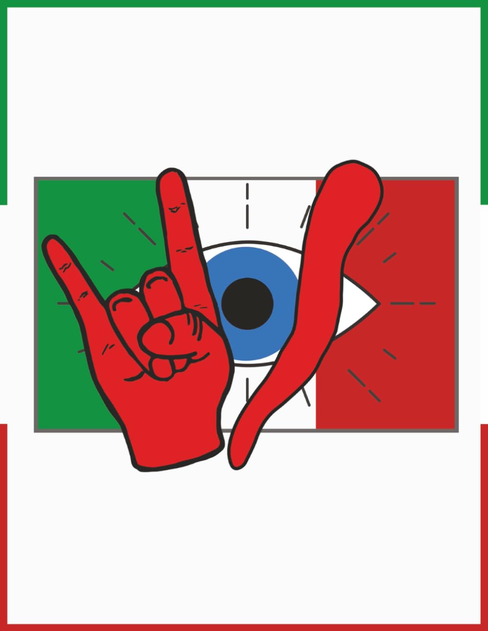 Italian Evil Eye il Malocchio Maloik Malocchio Notebook: College Ruled Lined Blank Journal Sketchbook Doodling Notes Planner Diary