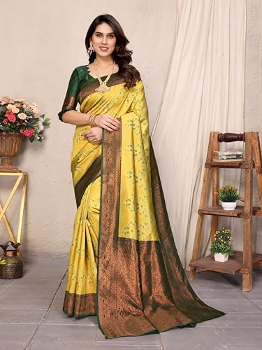 Image of Avantika Fashion Women's Kanjivaram Style Soft Silk Banarasi Sarees With Blouse Piece For Women