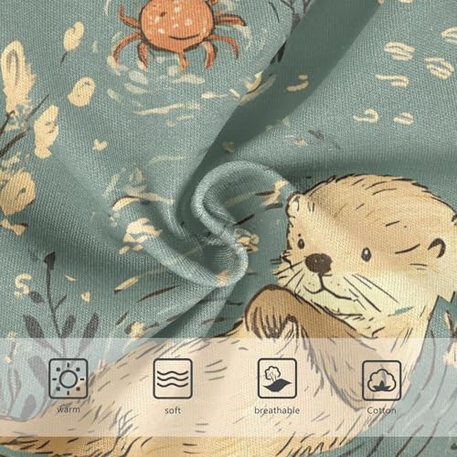 Toddler Girl Panties, Otters and Crab Girls' Cotton Brief Underwear, 2–8 Years3