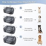 MIXJOY Dog Bed Extra Large Pet Bed, Grey Orthopedic Washable XL Dog Bed with Anti-Slip Bottom, Calming Cat Bed for Labrador, German Shepherd, Golden Retriever, 89×64×23 cm - Image 3