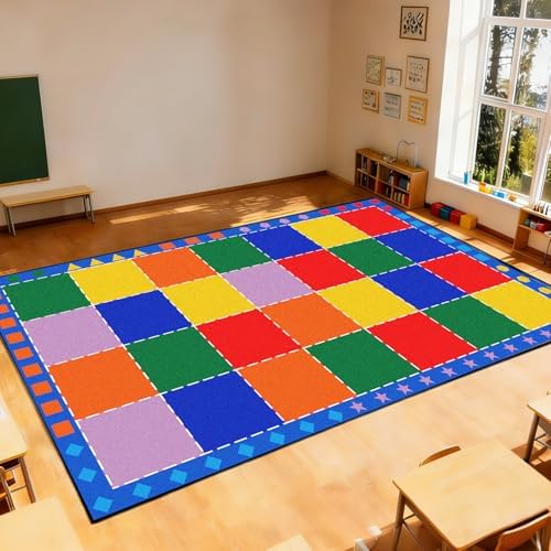 Amazon.com: MAISONRINA Large Classroom Rugs Elementary 7'7''x13 ...